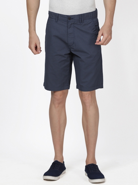 

t-base Men Blue Printed Slim Fit Chino Shorts