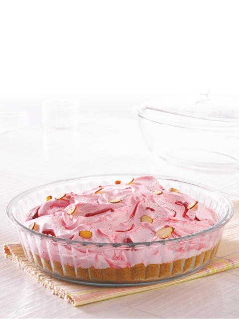 

BOROSIL Transparent Borosilicate Glass Round Fluted Dish Container