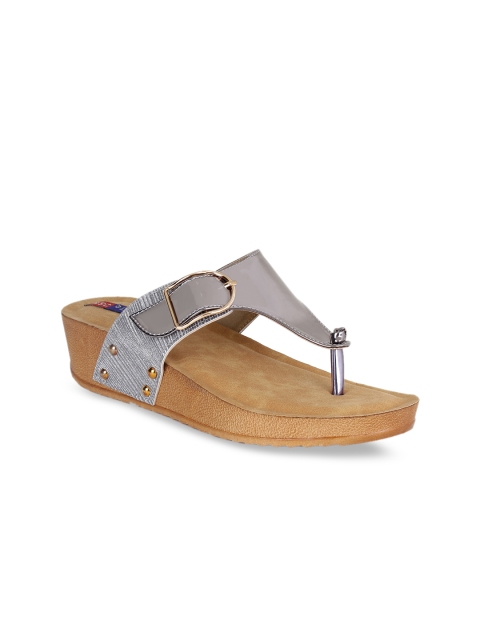 

MSC Women Grey Solid Comfort Heels