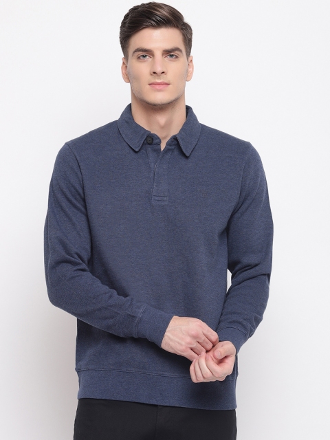 

GANT Men Navy Blue Solid Sweatshirt
