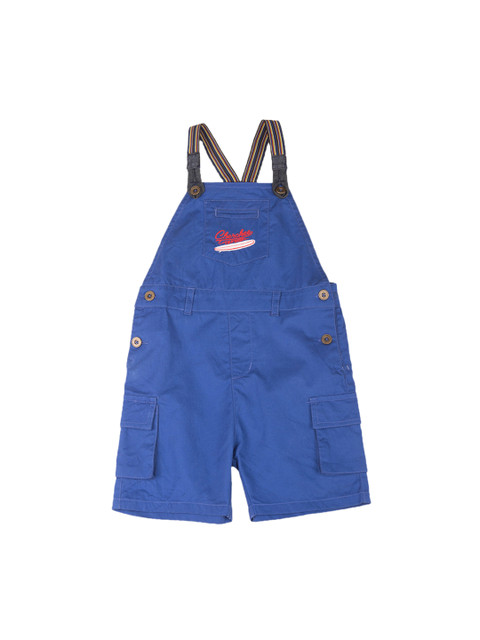 

Cherokee Boys Blue Solid Denim Dungaree Shorts
