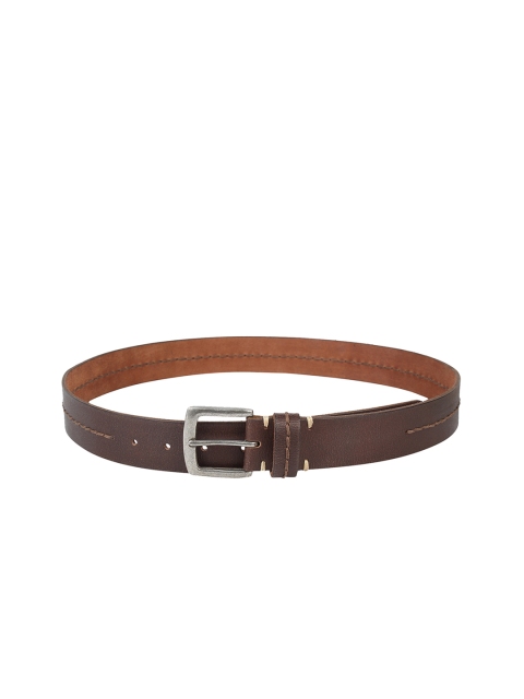 

Paradigm Design Lab Men Brown Solid Genuine Leather Belt