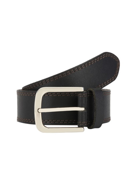 

Calligraphy Men Black Solid Leather Belt