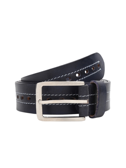 

Calligraphy Men Blue Solid Leather Belt