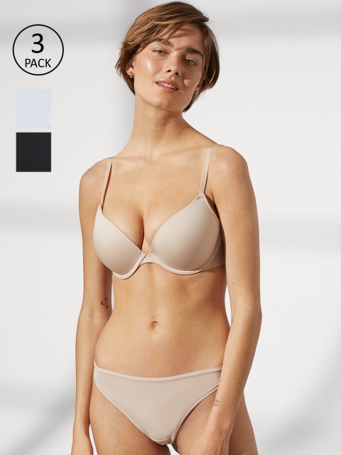 

H&M Women 3-Pack Microfibre Thong Briefs, White