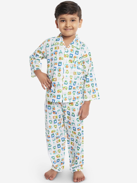 

KID1 Boys Multicoloured Printed Night suit, Multi