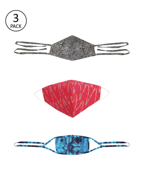 

TRINK Adults Pack of 3 Printed 2-Ply Reusable Cloth Masks, Multi