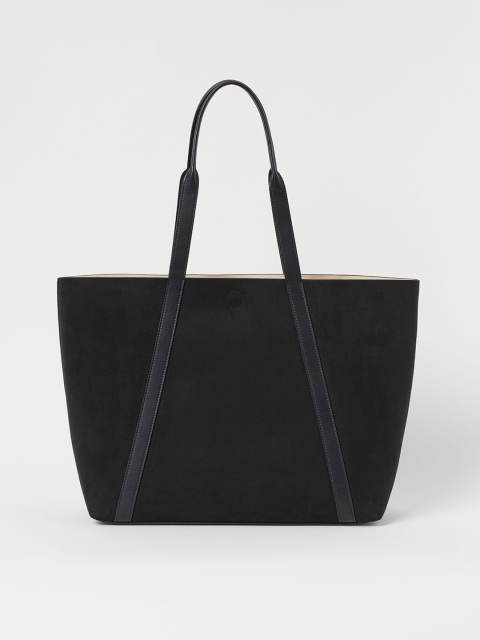 

H&M Black Solid Tote Bag