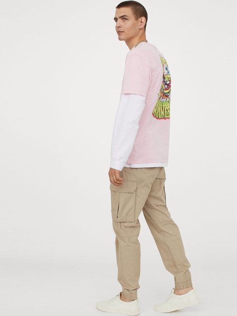 

H&M Men Multicoloured Round Neck Printed T-shirt, Multi