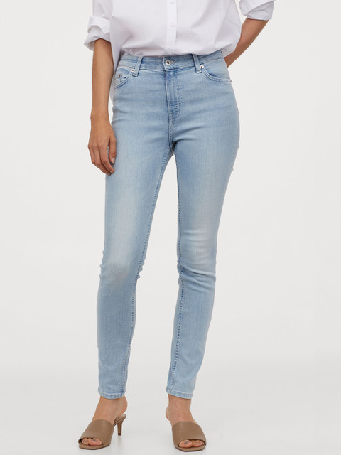 

H&M Women Blue Stretch trousers