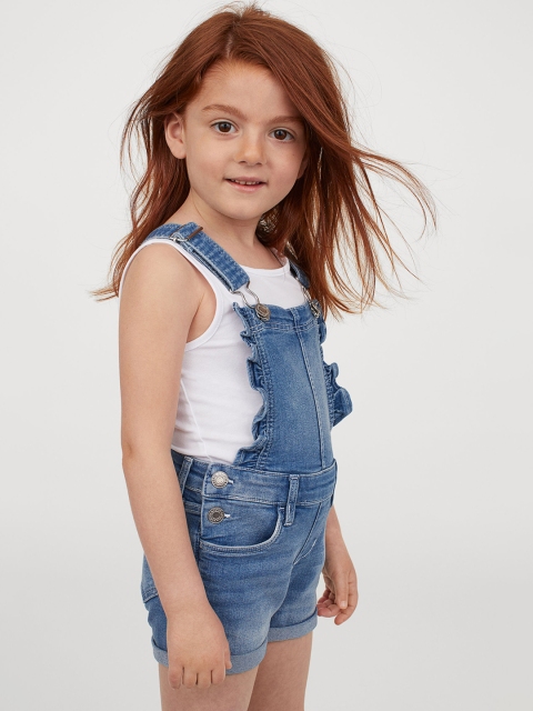 

H&M Girls Blue Solid Comfort Stretch Shorts