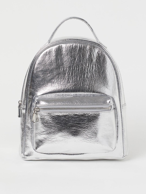 

H&M Silver Solid Small Backpack