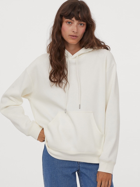 

H&M Women White Hooded top