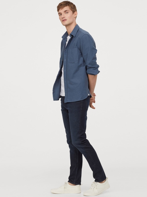 

H&M Men Navy Blue Slim Jeans