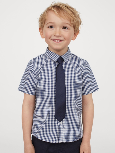 

H&M Boys White & Blue Shirt With A Tie
