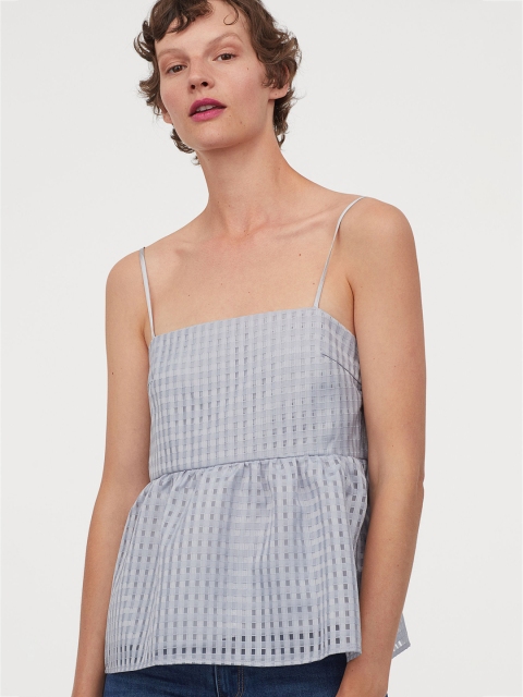 

H&M Women Blue Flared Top
