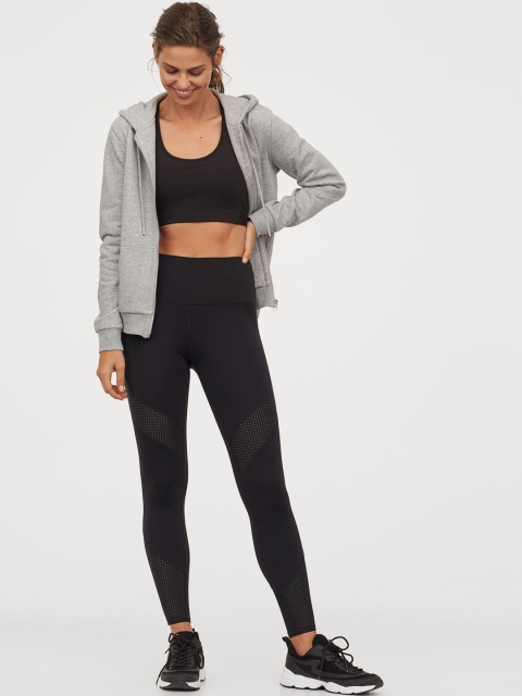 

H&M Women Black Sports Tights High Waist