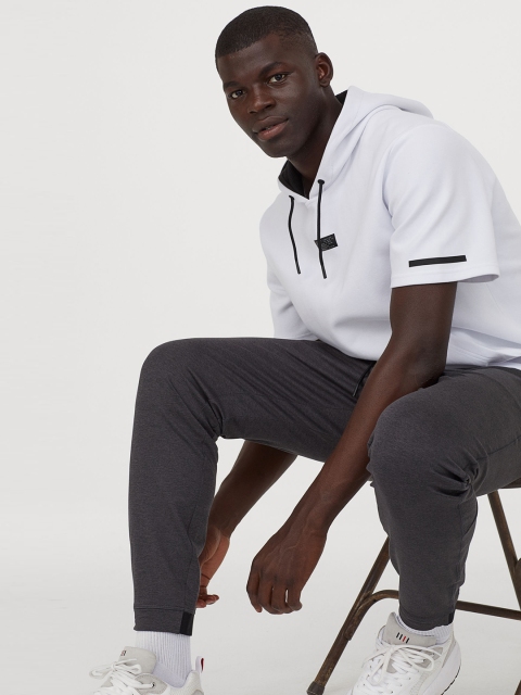 

H&M Men Charcoal Grey Solid Sports Trousers