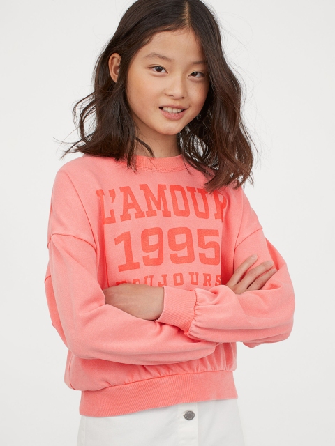 

H&M Girls Pink Boxy Sweatshirt