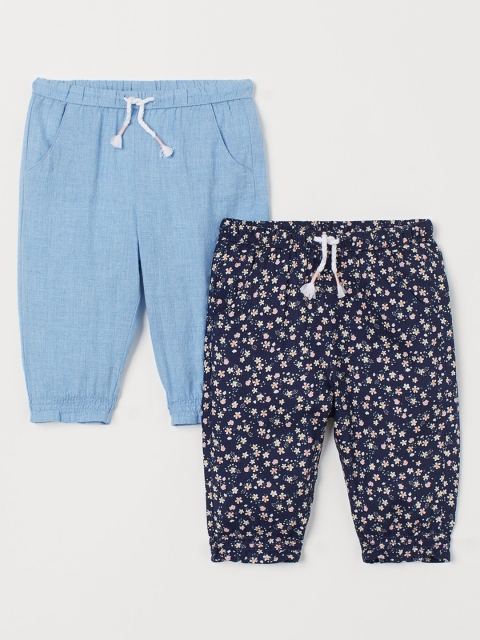 

H&M Girls 2-Pack Pull-On Trousers, Multi