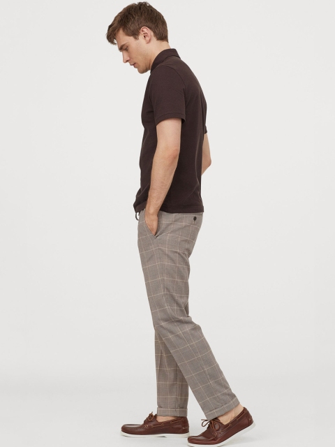 

H&M Men Brown Polo Shirt Slim Fit