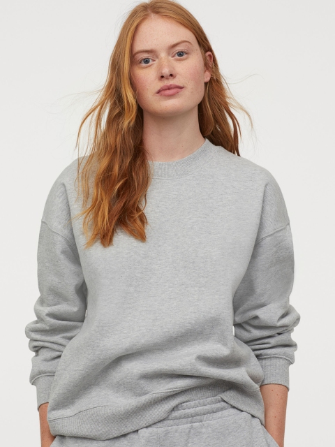 

H&M Women Grey Sweatshirt