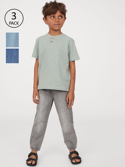 

H&M Boys 3-Pack Denim Joggers, Grey