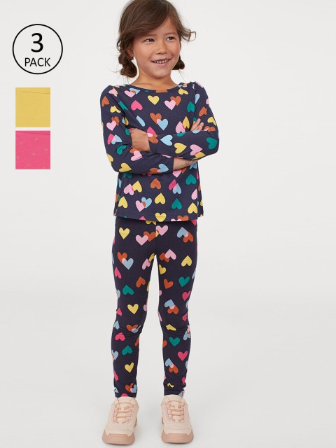 

H&M Girls 3-Pack Leggings, Multi
