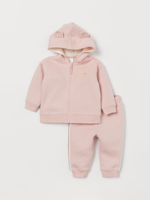 

H&M Girls Pink Solid 2-Piece Sweatshirt Set