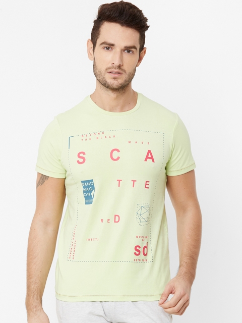

Sweet Dreams Men Green Printed Round Neck Lounge T-shirt