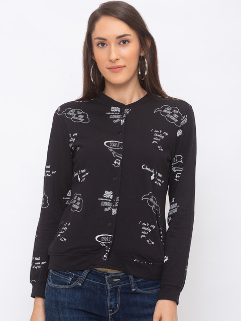 

Globus Women Black And White Printed Padded Jacket