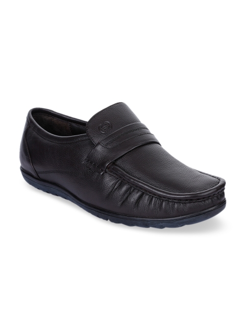 

Liberty Men Brown Solid Leather Formal Slip-Ons