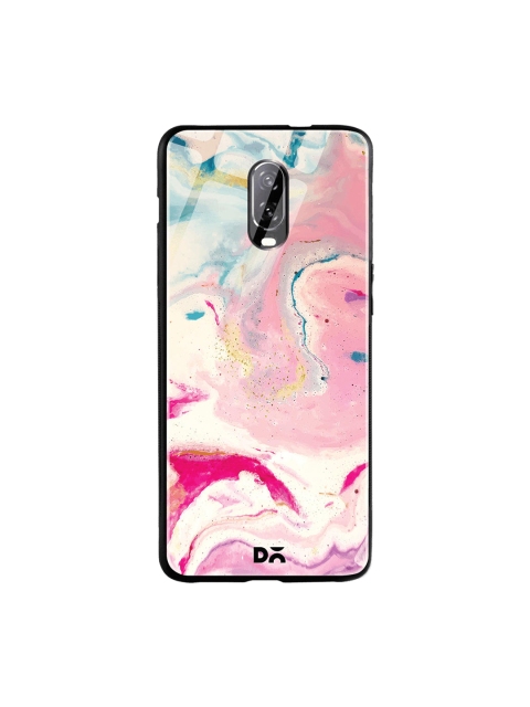 

DailyObjects Pink & Cream-Coloured Shades Of Marble OnePlus 6T Glass Case