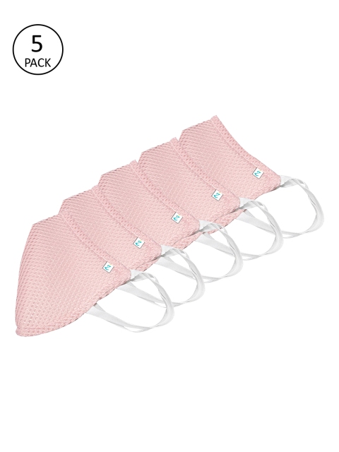 

ZIYAA Adults Pack Of 5 Pink 4-Ply Safety Shield Reusable Outdoor Masks