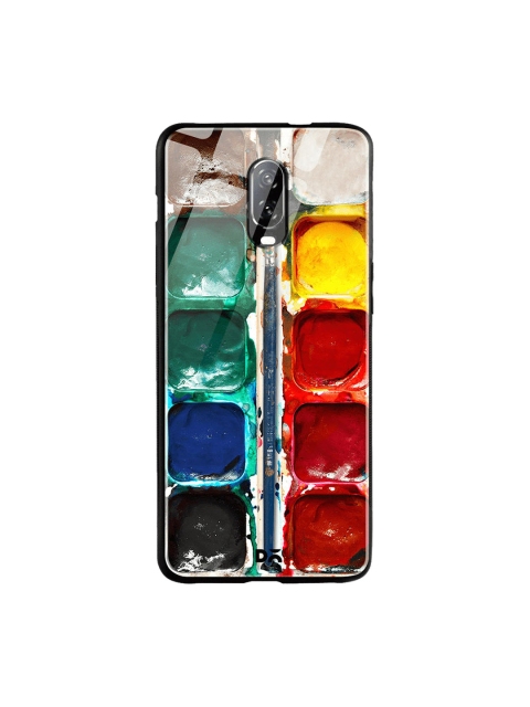 

DailyObjects Red & Green Water Color Palette OnePlus 6T Glass Cover