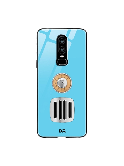 

DailyObjects Blue & Brown Radio OnePlus 6 Glass Case