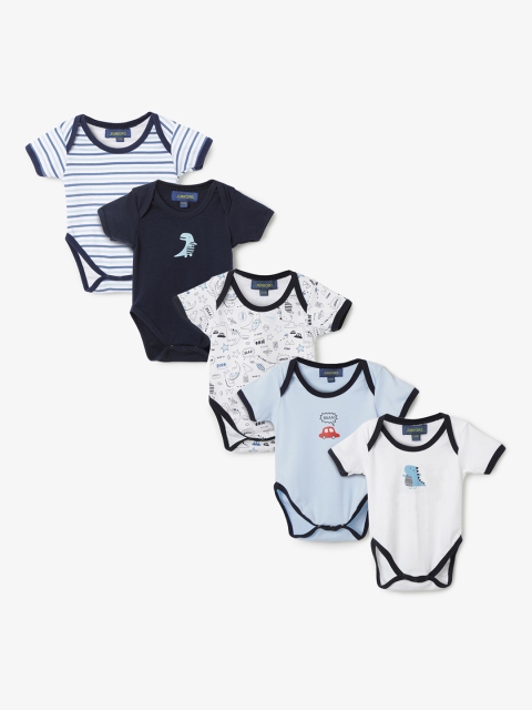 

Juniors by Lifestyle Infant Boys Pack Of 5 Bodysuits, Blue