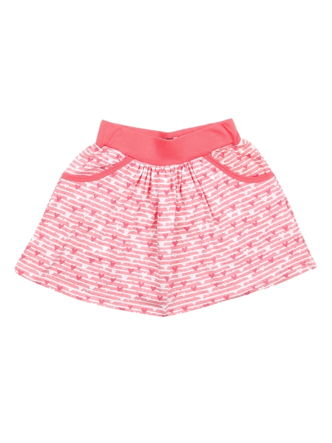 

Donuts Girls Pink & White Printed Flared Knee-Length Skirt