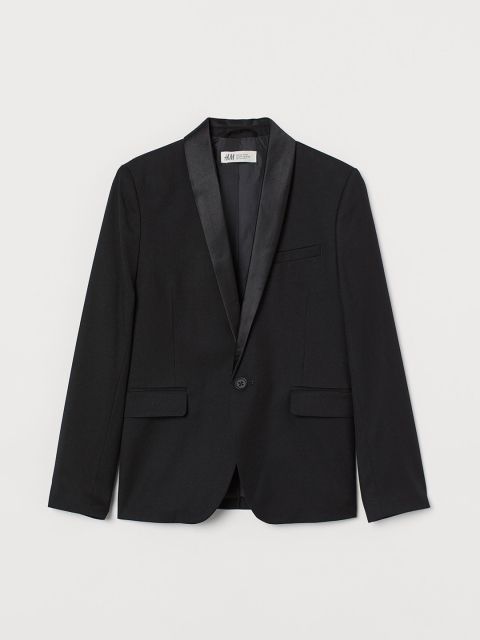 

H&M Boys Black Solid Tuxedo Jacket