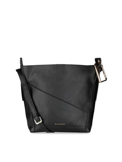 

GIORDANO Black Solid Hobo Bag