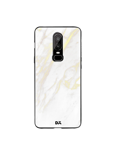

DailyObjects White & Yellow Marble 2 OnePlus 6 Glass Case