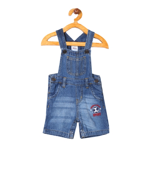 

Donuts Boys Blue Washed Slim-Fit Denim Dungarees