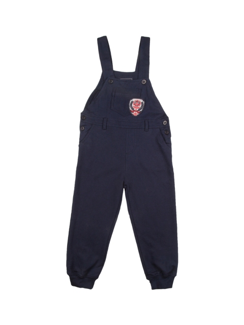 

Cherokee Boys Navy Blue Solid Knit Dungarees