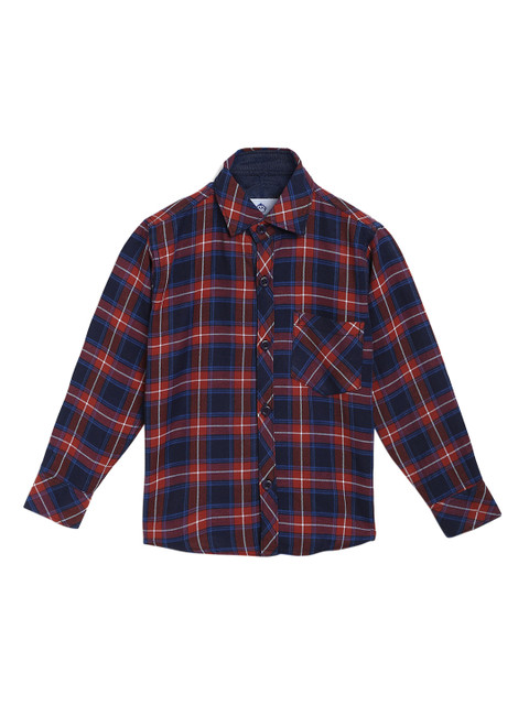 

Kidling Boys Red & Blue Regular Fit Checked Casual Shirt