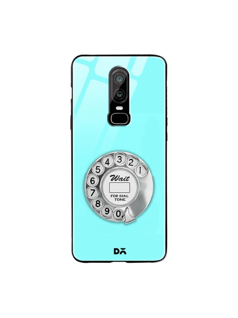 DailyObjects Turquoise Blue & Grey Dialer OnePlus 6 Glass Mobile Case