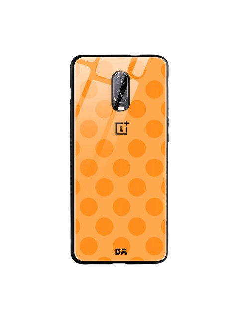 

DailyObjects Orange Polka OnePlus 6T Glass Case, Multi