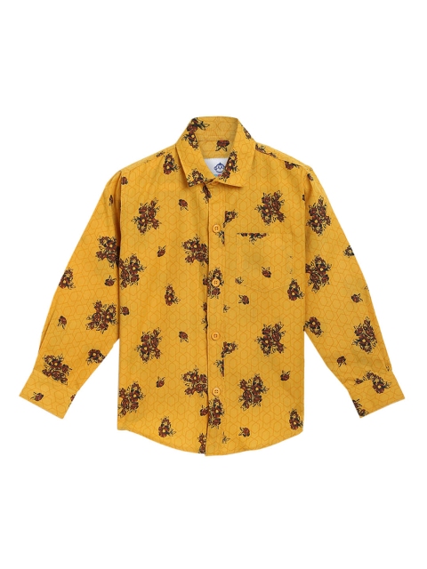 

Kidling Boys Yellow & Brown Printed Casual Shirt