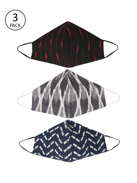 

TRINK Adults Pack of 3 Printed 2-Ply Reusable Cloth Masks, Multi