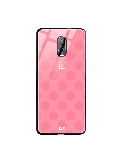 

DailyObjects Pink Polka OnePlus 6T Glass Cover