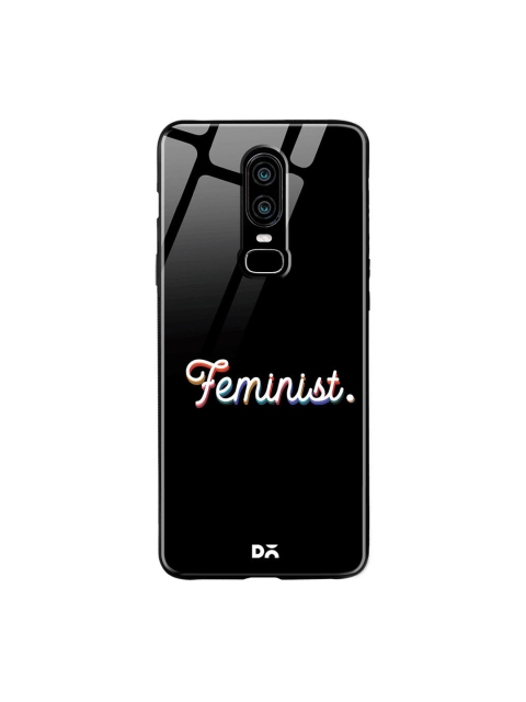 

DailyObjects Black & White The Feminist OnePlus 6 Glass Cover